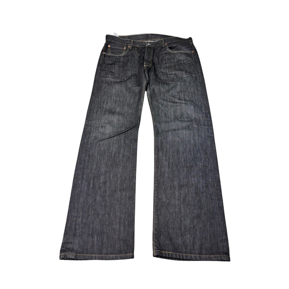 Levis 501 Original Fit Jeans Mens 36x32 Dark Wash Indigo Denim Straight Leg Y2K